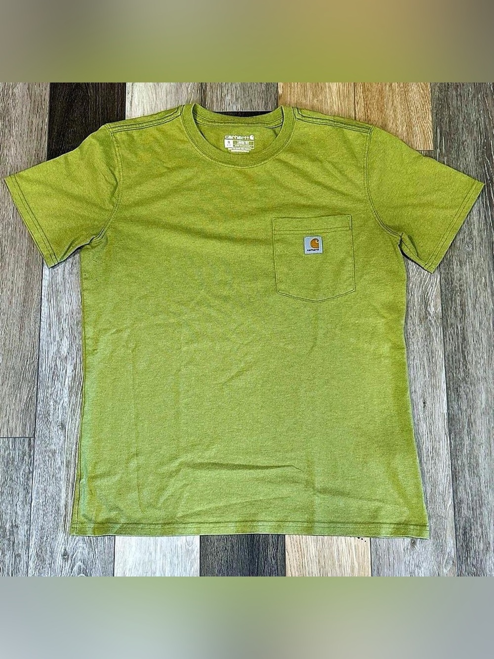 Carhartt Kids Short-Sleeve Pocket Tee in Lime